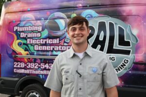 a professional technician holding tools for an air conditioning installation