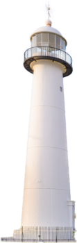 a cutout image of a lighthouse