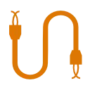 orange electrical wire that