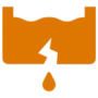 icon of water coming from a slab leak