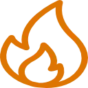 fire icon to represent heating services