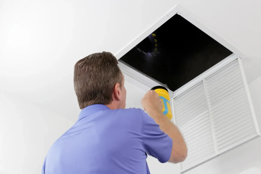 duct problem diagnosis in progress